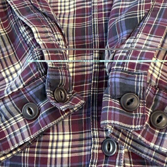 LL Bean Womens Size Large Fleece Lined Flannel Shirt Jacket Shacket Plaid - Picture 4 of 8